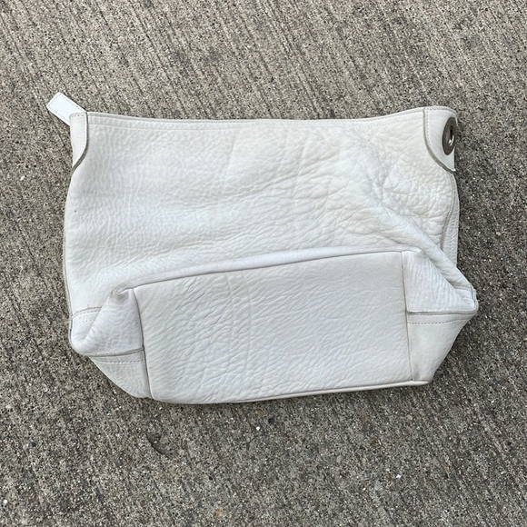 Coach Large Bucket Hobo Bag White No straps Leather Classic - Picture 4 of 4